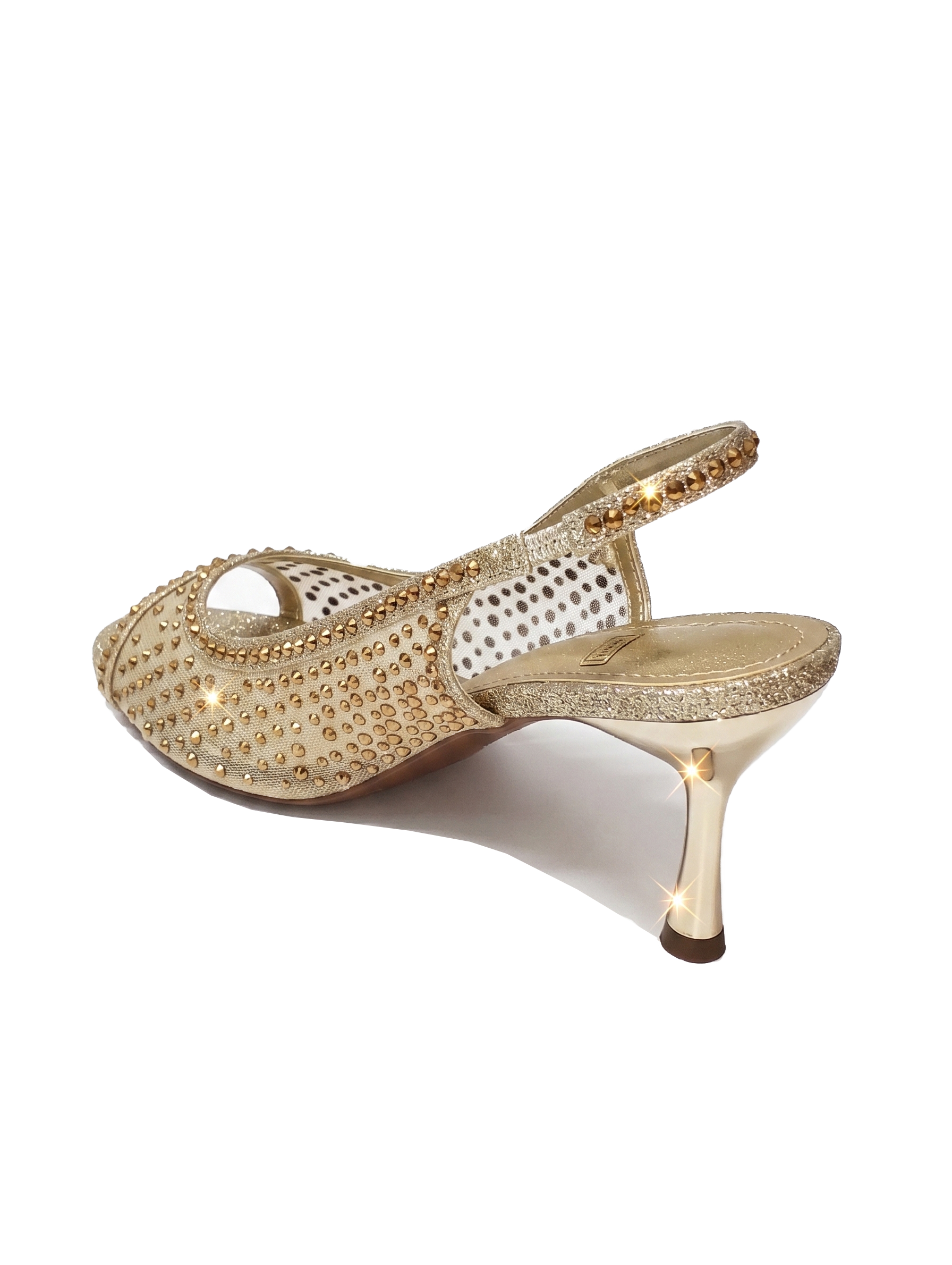 The Embellished Mesh Peep-Toe