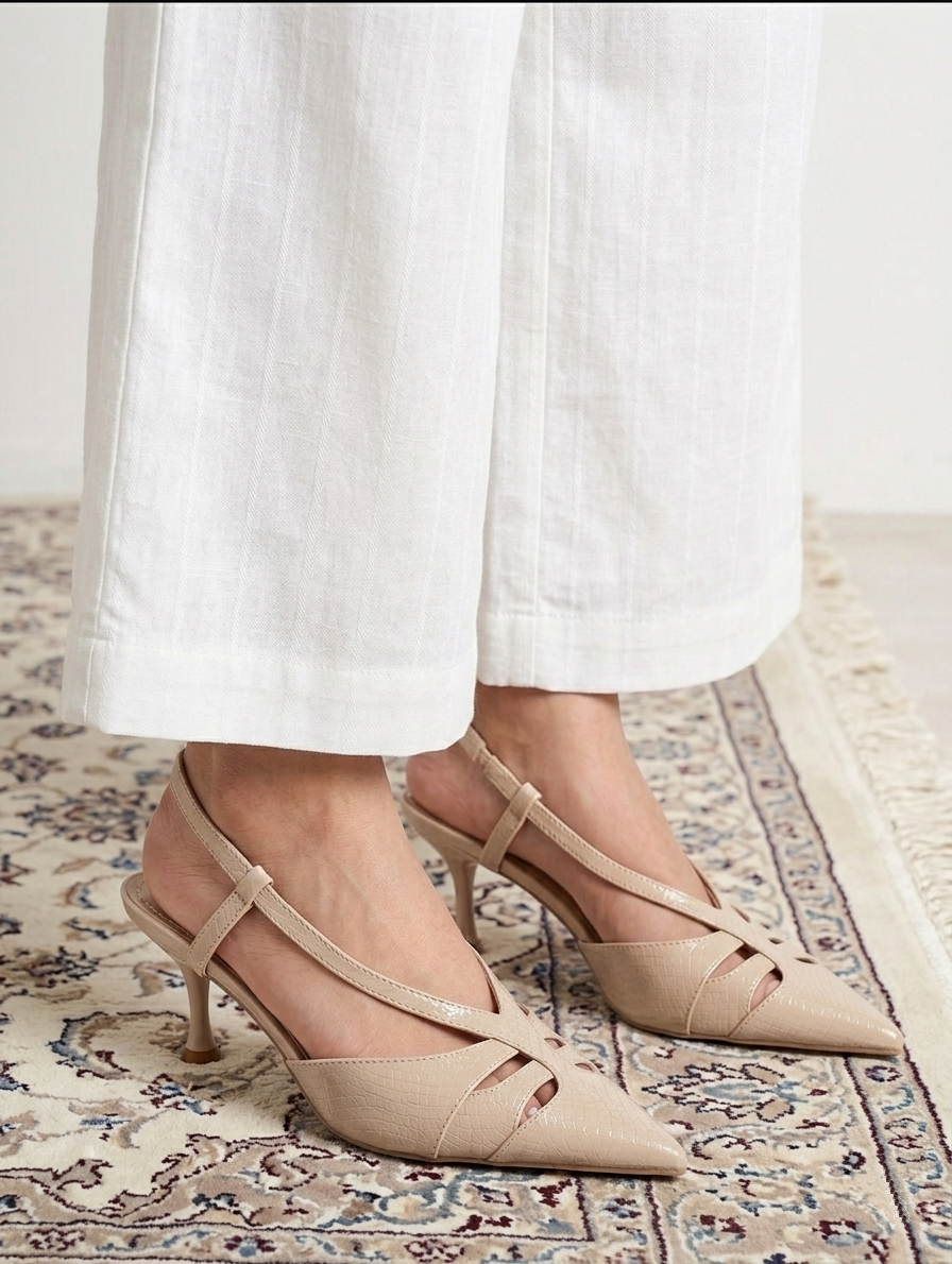The Croc Embossed Slingback&nbsp;