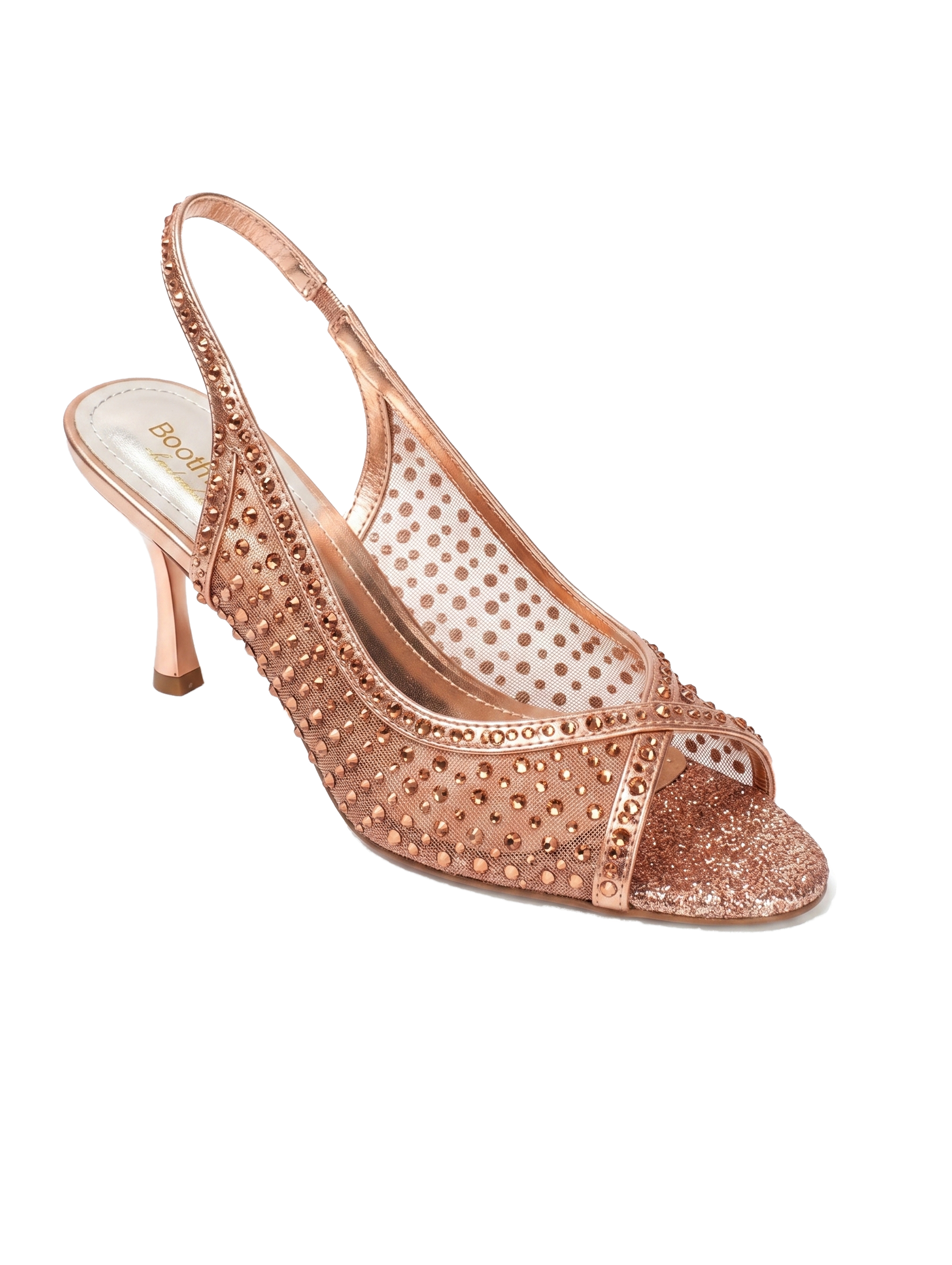 The Embellished Mesh Peep-Toe