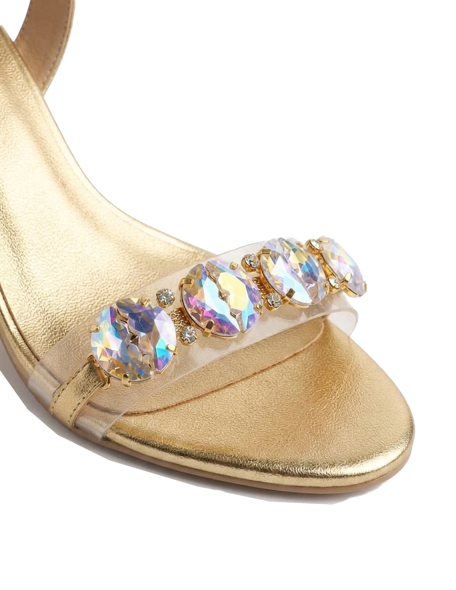 Lumina Crystal Block Heels