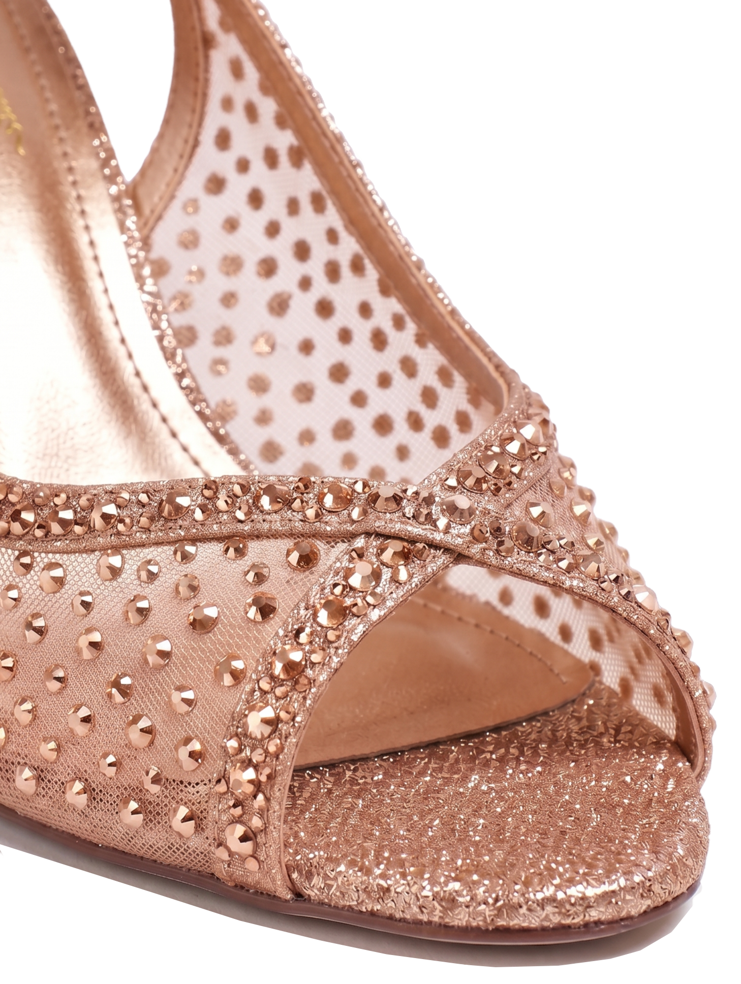 The Embellished Mesh Peep-Toe