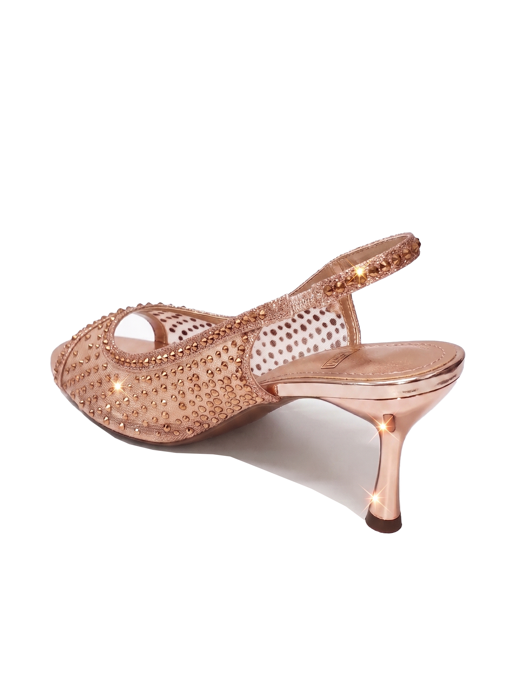 The Embellished Mesh Peep-Toe
