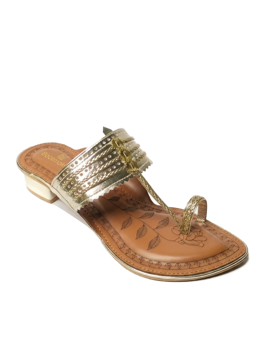 Black Zari-Glaze Kolhapuri