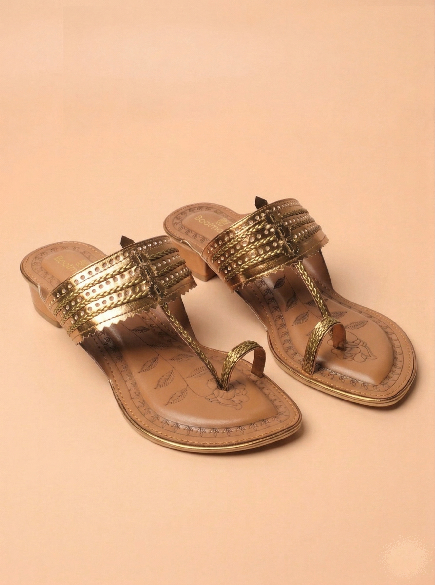Black Zari-Glaze Kolhapuri