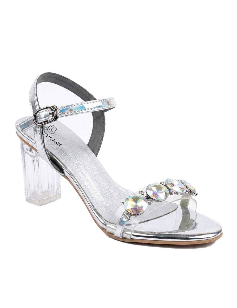 Lumina Crystal Block Heels