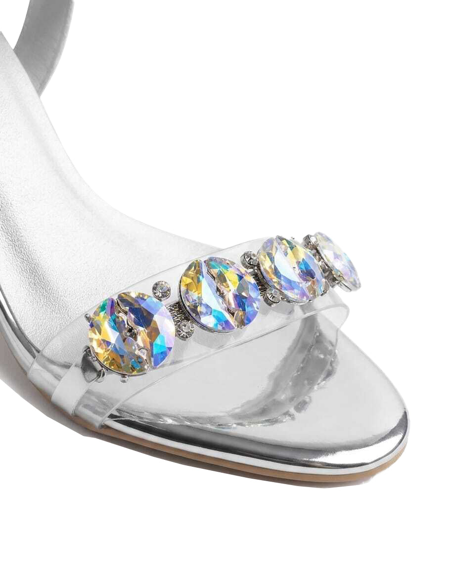 Lumina Crystal Block Heels