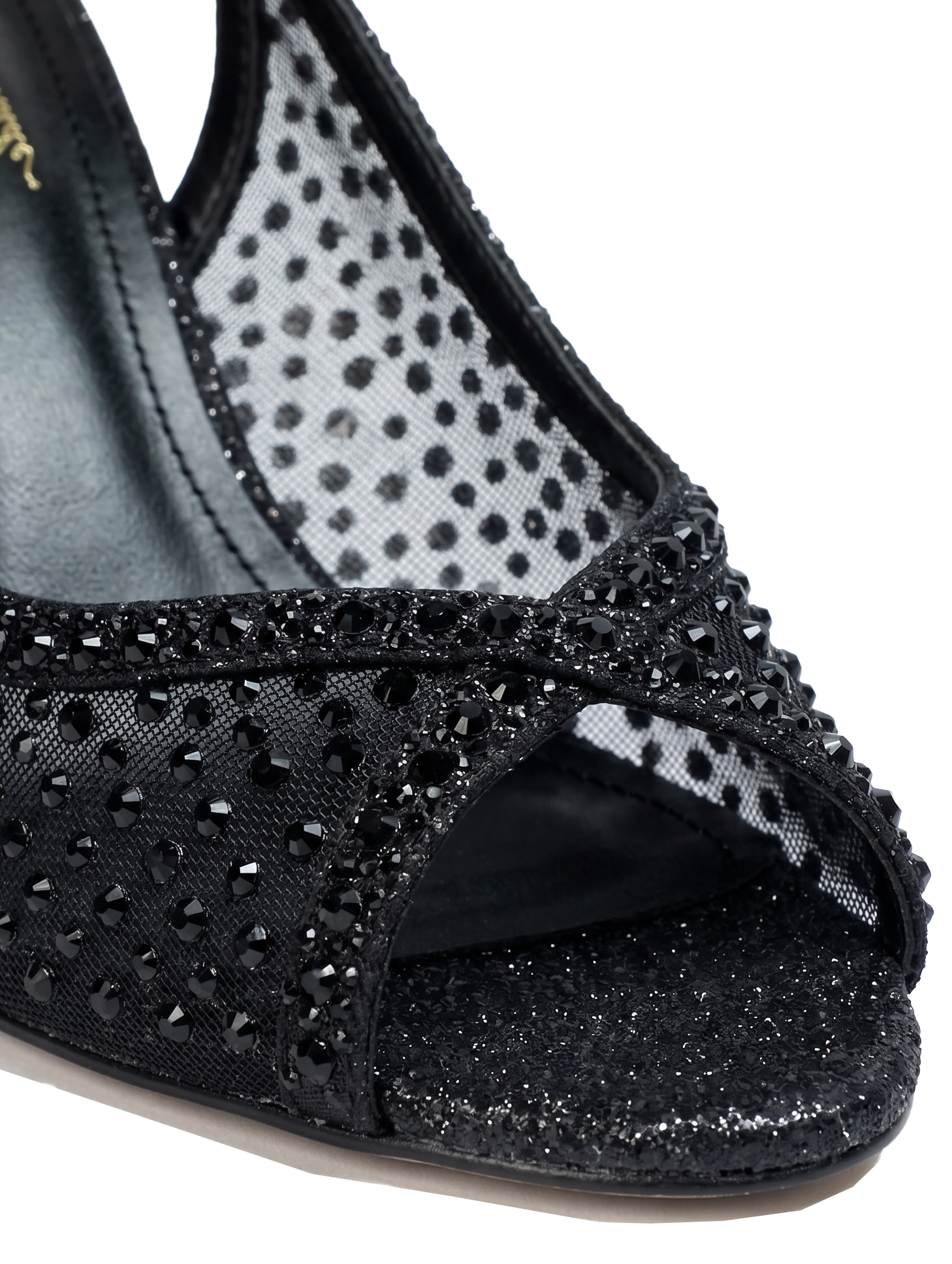 The Embellished Mesh Peep-Toe