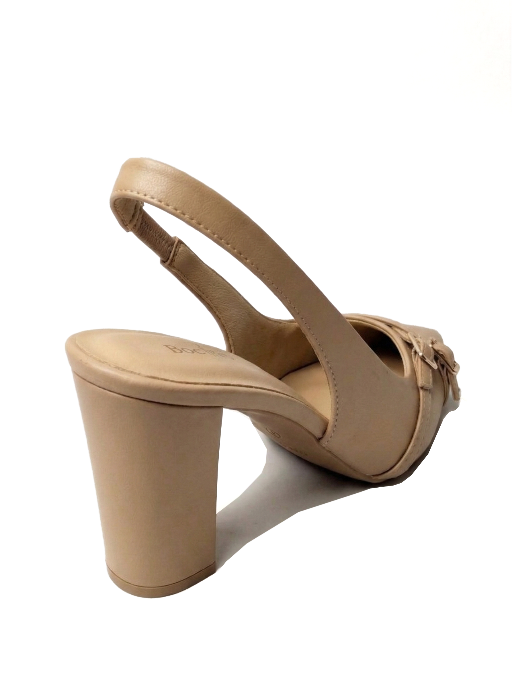 Black Dual Buckle Slingback Heel