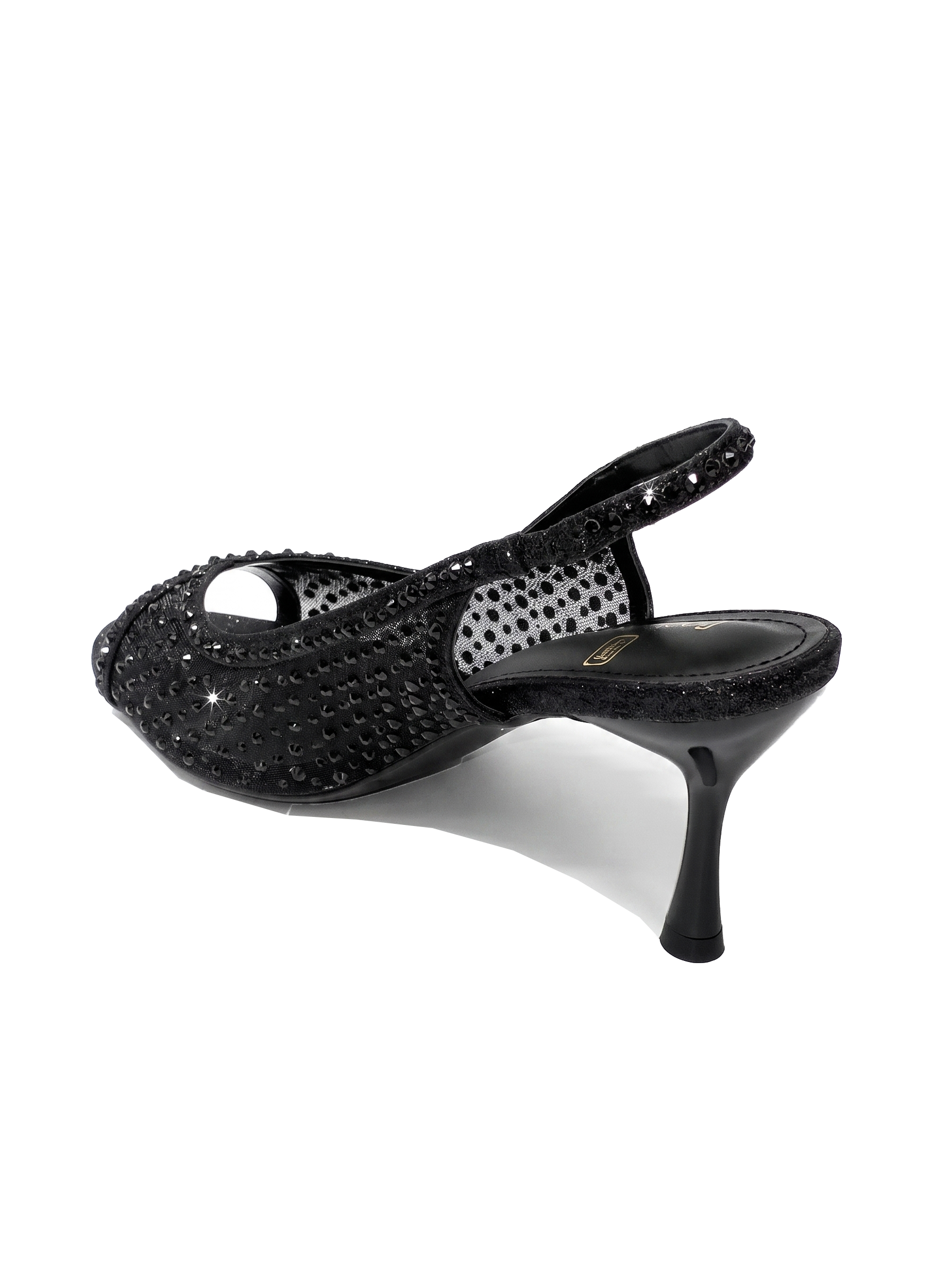 The Embellished Mesh Peep-Toe