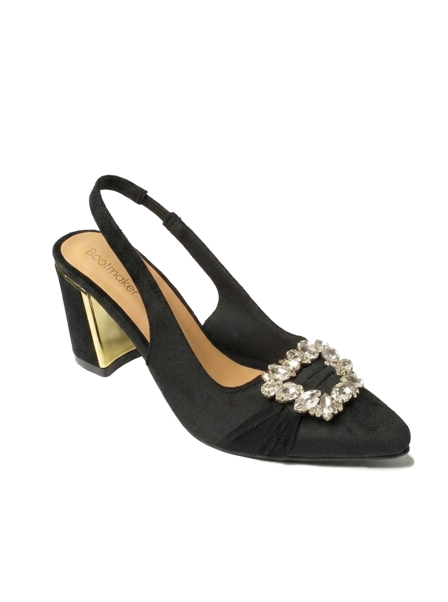 Maroon Crystal Slingback