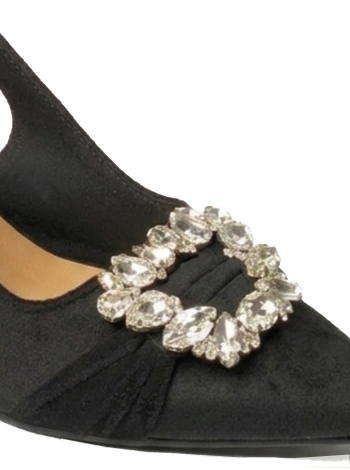 Maroon Crystal Slingback