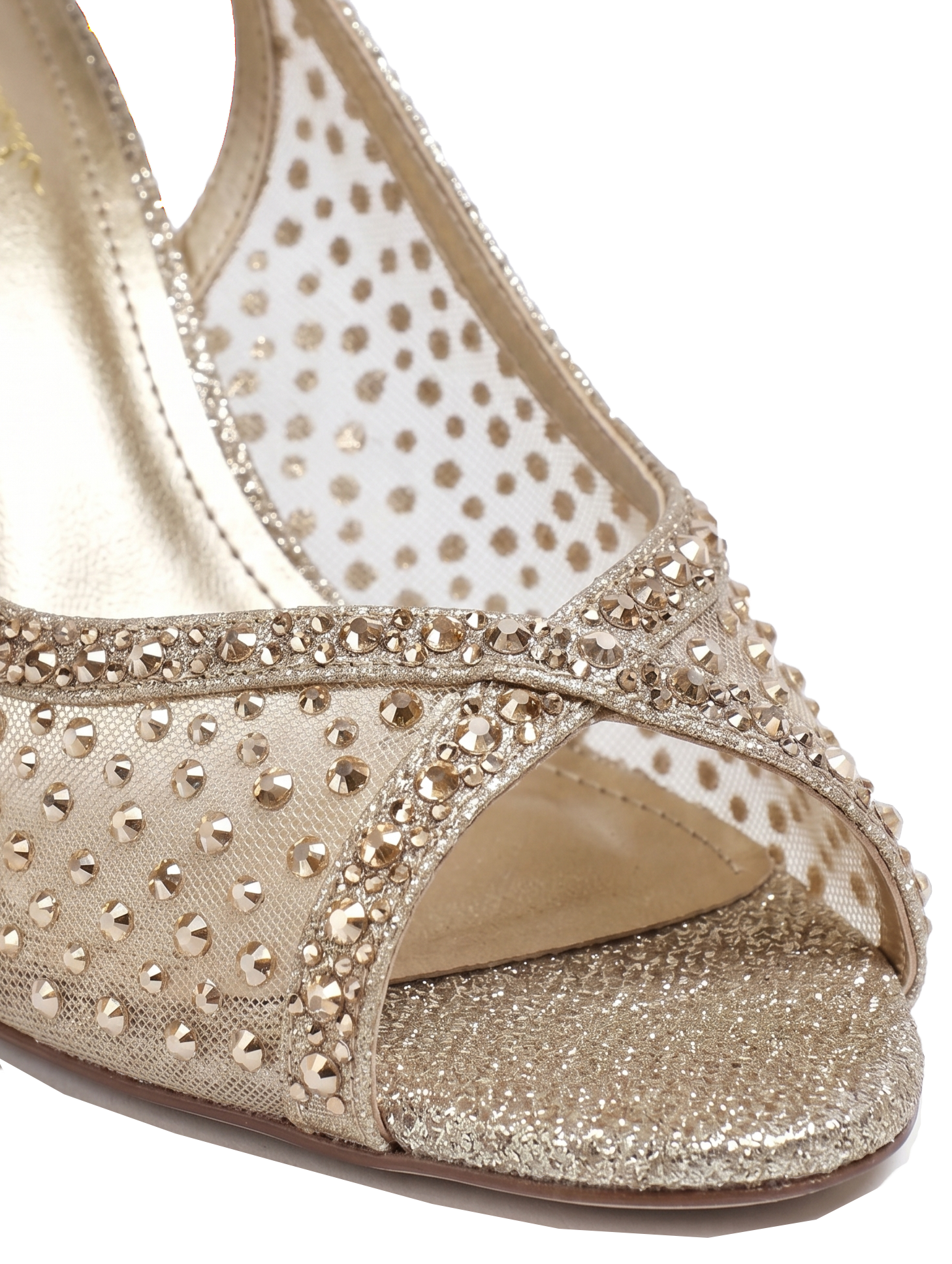 The Embellished Mesh Peep-Toe