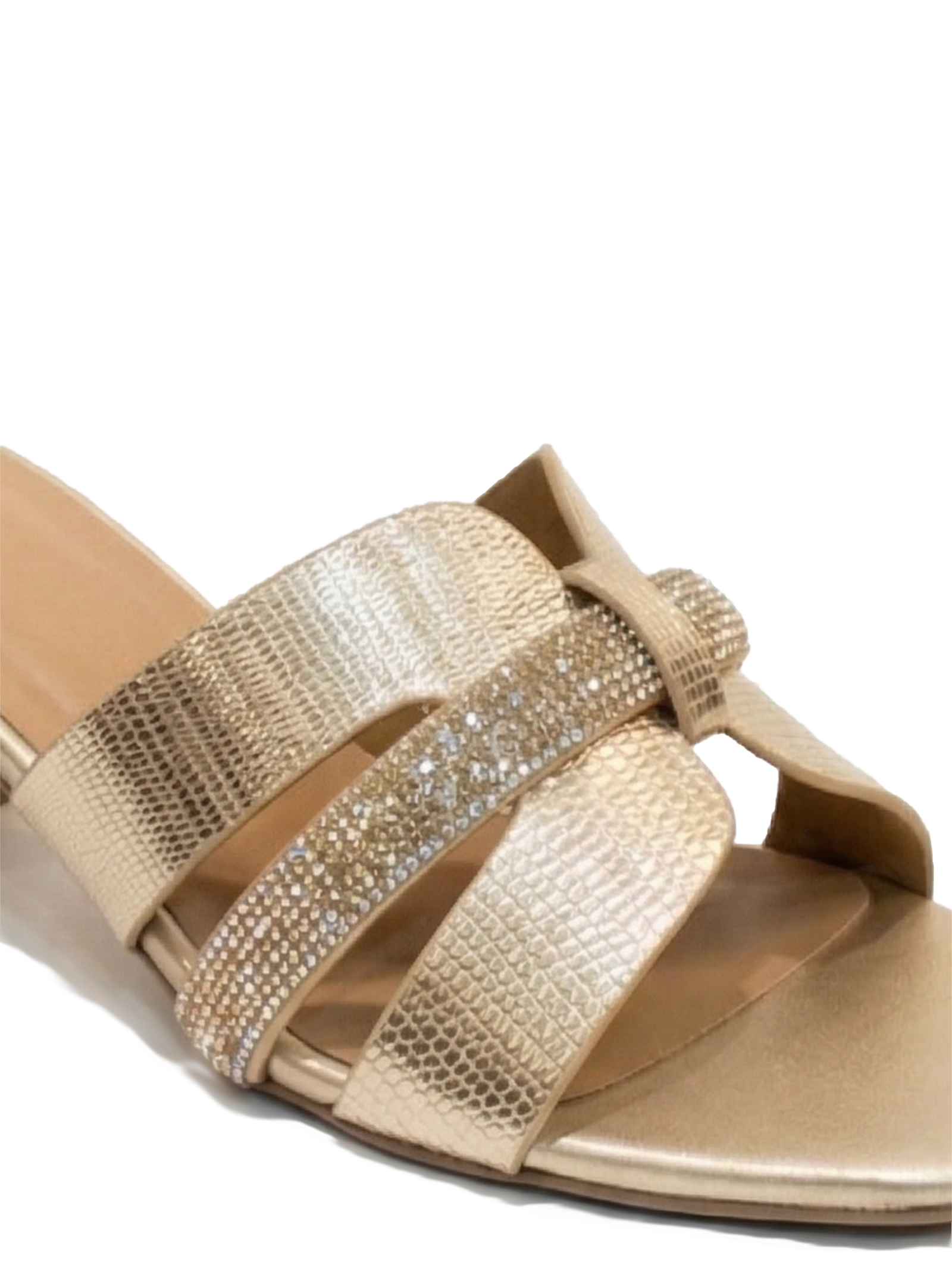 Shimmer Block Heel