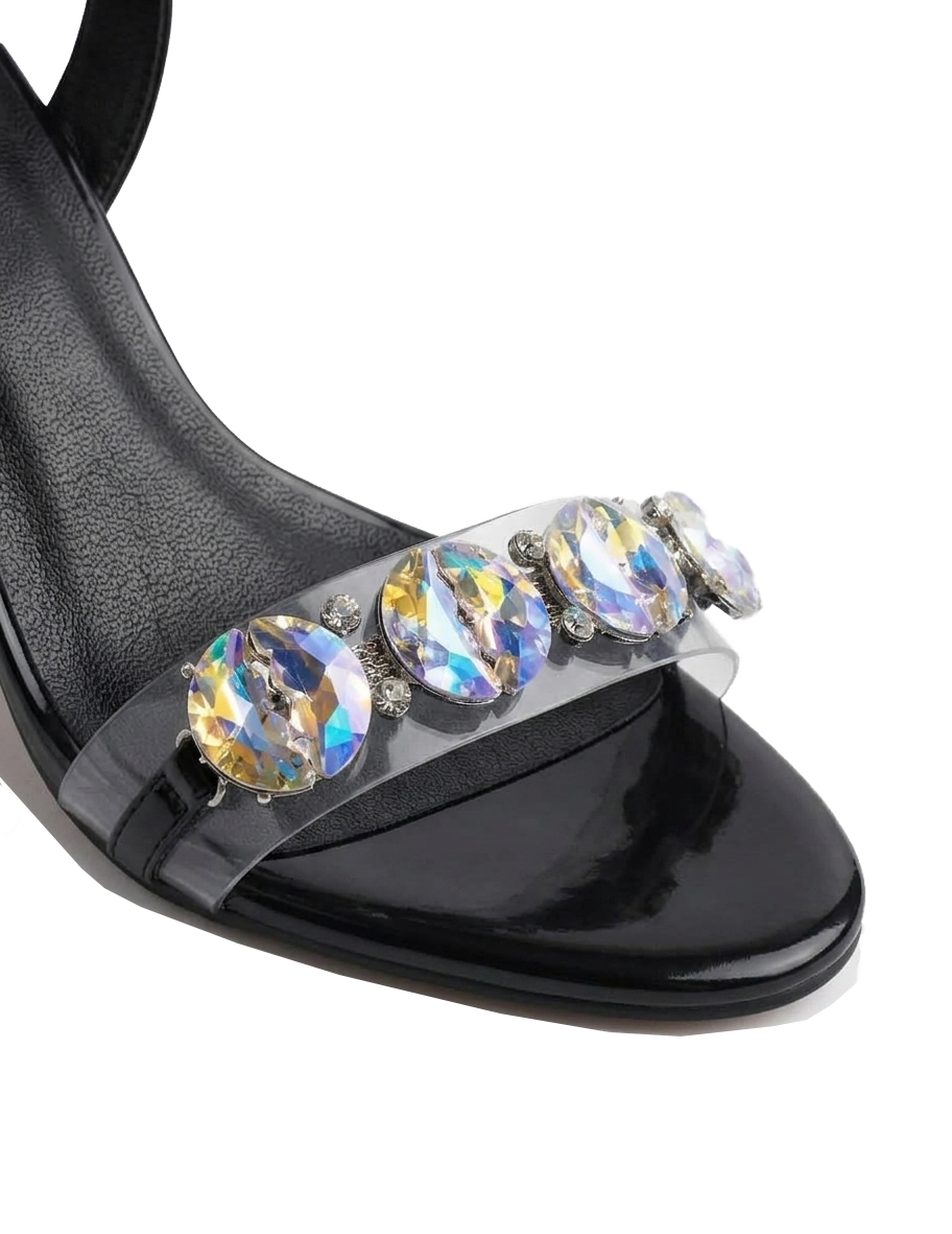 Lumina Crystal Block Heels