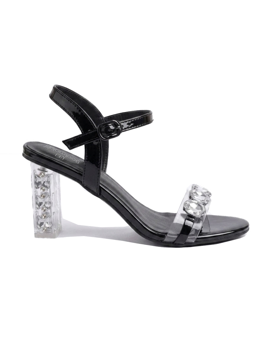 Lumina Crystal Block Heels