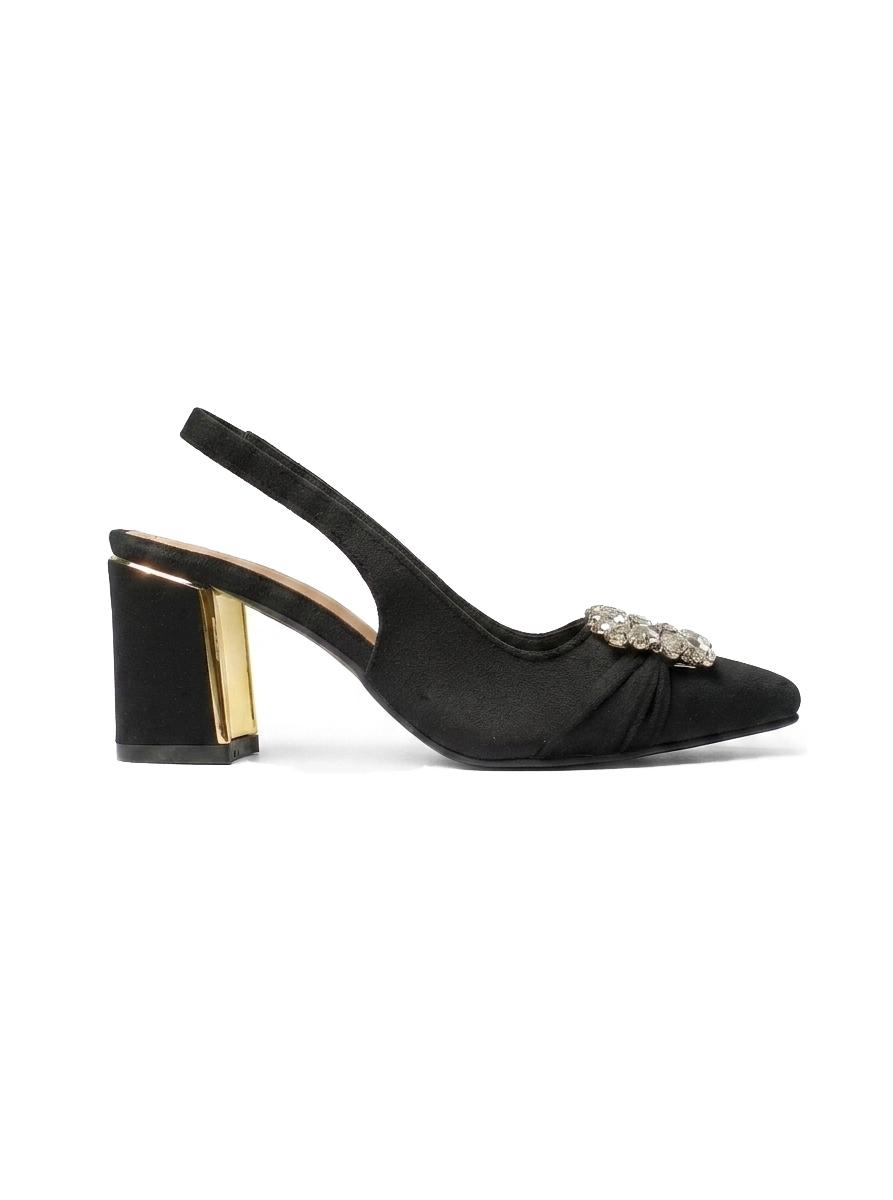Maroon Crystal Slingback