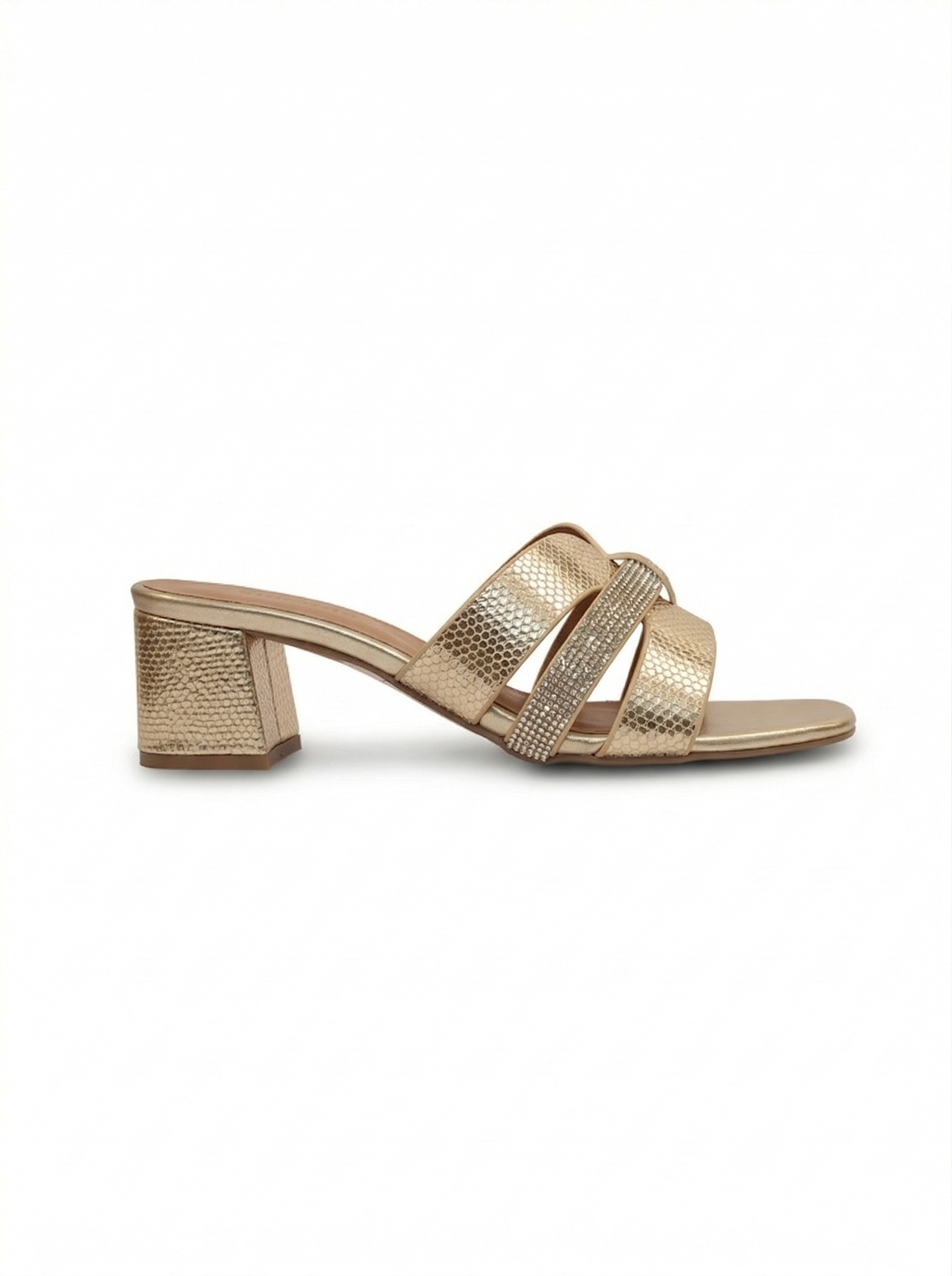 Shimmer Block Heel